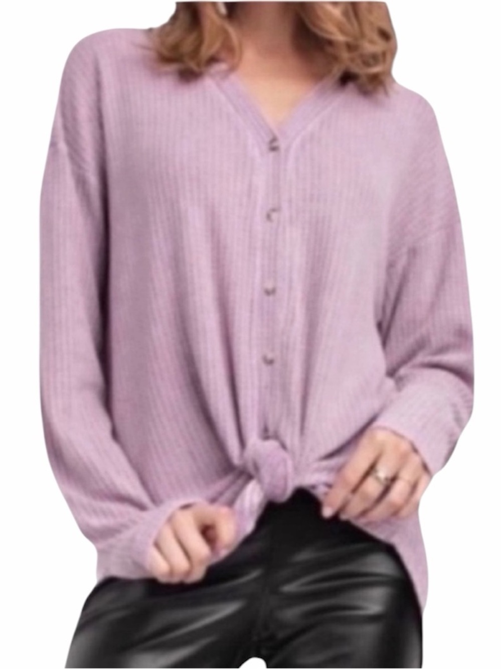 EASEL thermal tunic top S purple